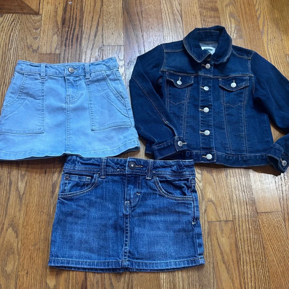 Old Navy Denim Clothing Lot 4T Blue Back to School Preppy Aesthetic Bundle